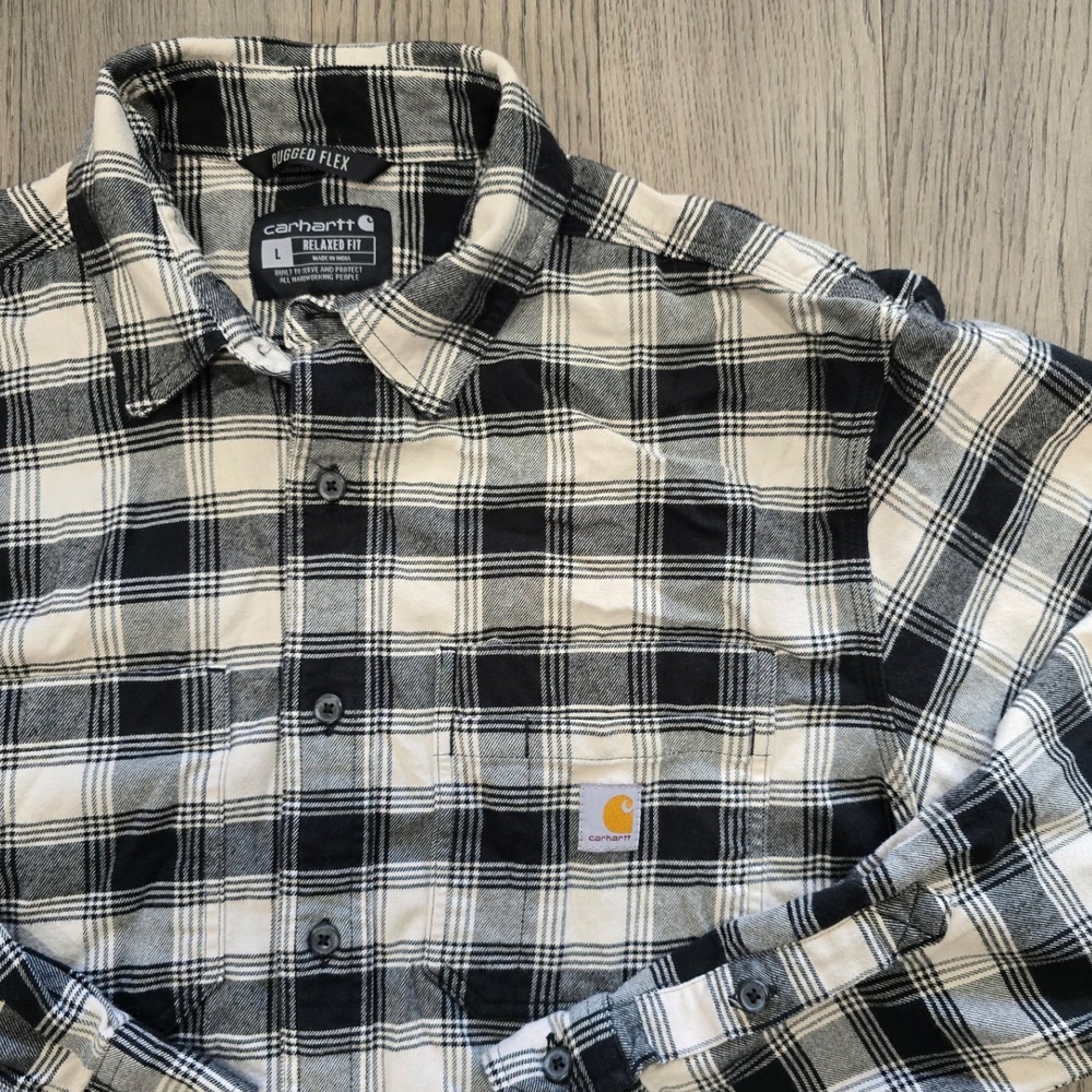 Carhartt Buffalo Plaid Long Sleeve Shirt Rugged Flex Men's Large